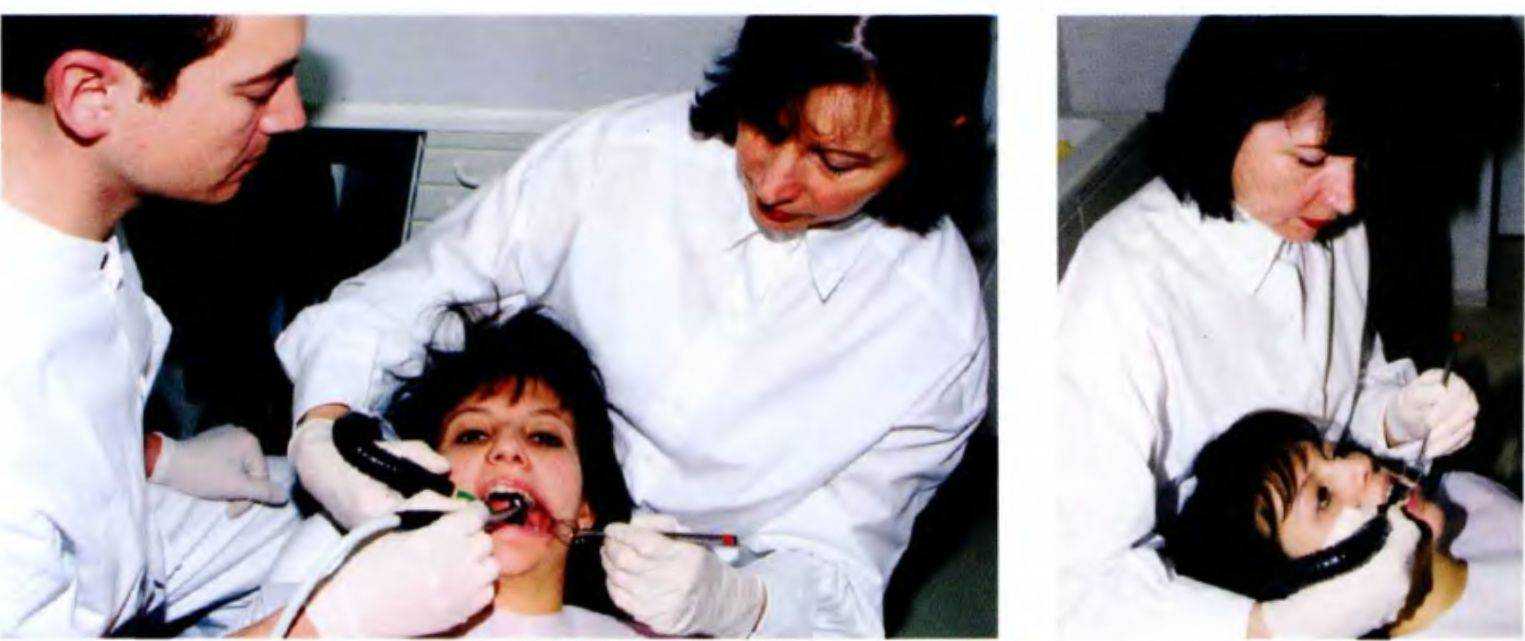 Лечение верхних зубов в каком положении удобнее проводить